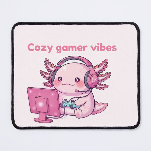 Item preview, Cozy Gamer Axolotl Kawaii – Cute Pink Gaming Aesthetic Design designed and sold by soletstudio.