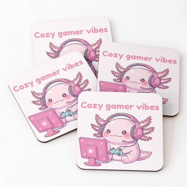 Item preview, Cozy Gamer Axolotl Kawaii – Cute Pink Gaming Aesthetic Design designed and sold by soletstudio.