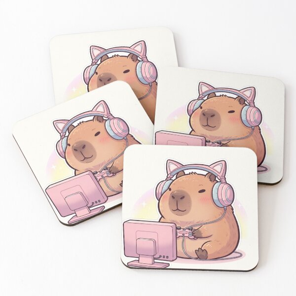 Item preview, Cozy Gamer Capybara Kawaii – Cute Pink Gaming Aesthetic Design designed and sold by soletstudio.