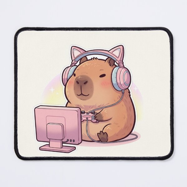 Item preview, Cozy Gamer Capybara Kawaii – Cute Pink Gaming Aesthetic Design designed and sold by soletstudio.