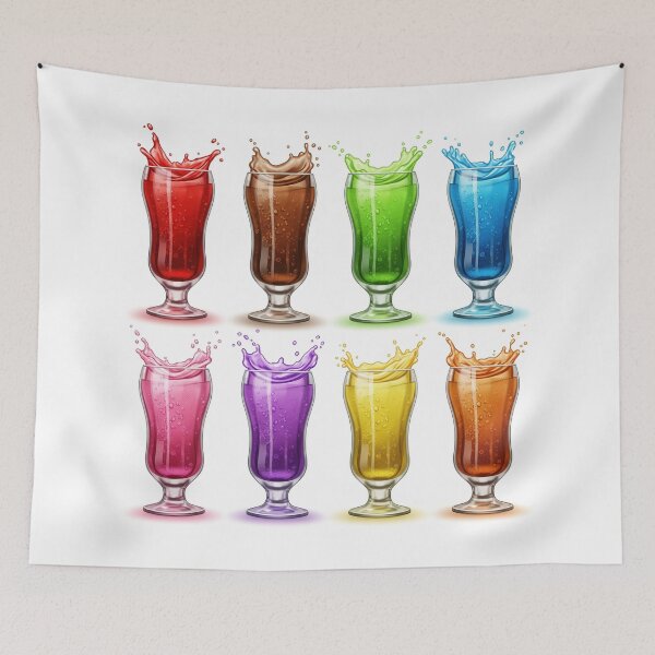 Item preview, Colorful soda fountain glasses designed and sold by stereonut.