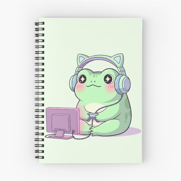 Item preview, Cozy Gamer Frog Kawaii – Cute Pastel Gaming Aesthetic Design designed and sold by soletstudio.