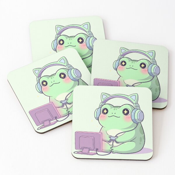 Item preview, Cozy Gamer Frog Kawaii – Cute Pastel Gaming Aesthetic Design designed and sold by soletstudio.