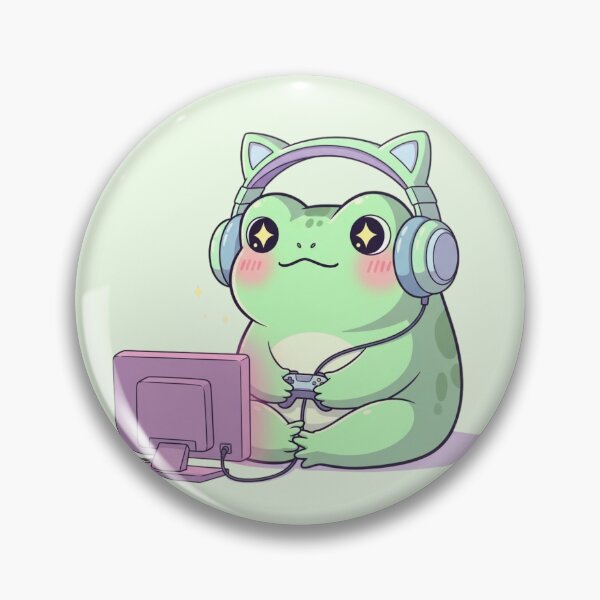 Item preview, Cozy Gamer Frog Kawaii – Cute Pastel Gaming Aesthetic Design designed and sold by soletstudio.