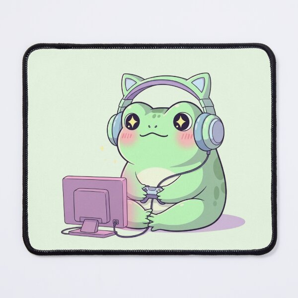 Item preview, Cozy Gamer Frog Kawaii – Cute Pastel Gaming Aesthetic Design designed and sold by soletstudio.