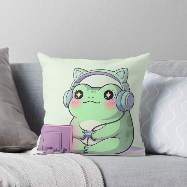 Item preview, Cozy Gamer Frog Kawaii – Cute Pastel Gaming Aesthetic Design designed and sold by soletstudio.