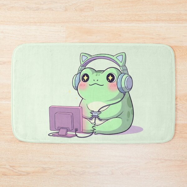 Item preview, Cozy Gamer Frog Kawaii – Cute Pastel Gaming Aesthetic Design designed and sold by soletstudio.
