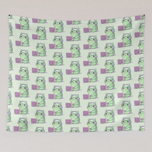 Item preview, Cozy Gamer Frog Kawaii – Cute Pastel Gaming Aesthetic Design designed and sold by soletstudio.