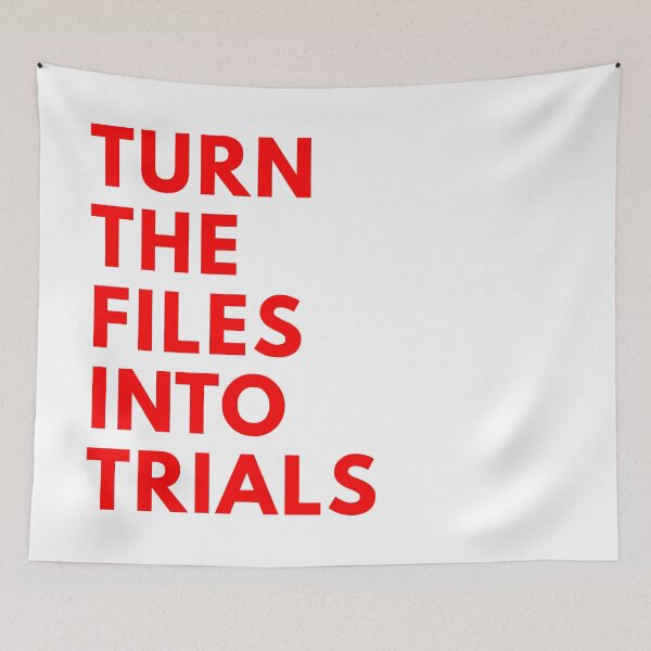 Item preview, TURN THE FILES INTO TRIALS - EPSTEIN FILES PROTEST designed and sold by ProgressiveMob.