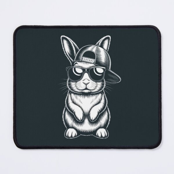 Item preview, Bunny Face with Sunglasses Cap Easter Day for Boys Men Kids designed and sold by ZACK ART.