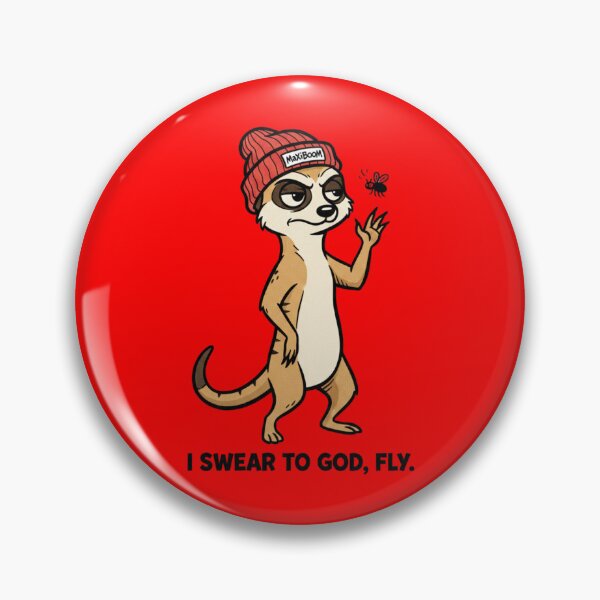 Item preview, Funny Angry Meerkat vs Fly - Retro 90s Cartoon - Maxi Boom designed and sold by mAXiBoOM.