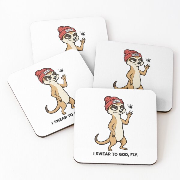 Item preview, Funny Angry Meerkat vs Fly - Retro 90s Cartoon - Maxi Boom designed and sold by mAXiBoOM.