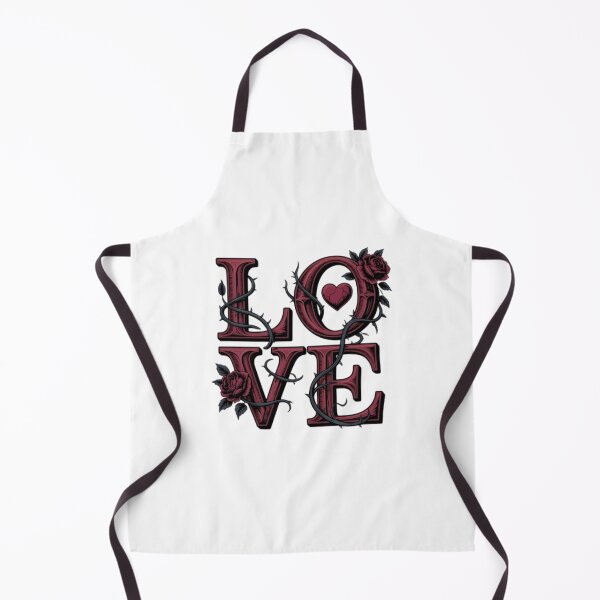 Item preview, Gothic Love T-Shirt – Dark Rose & Thorn Typography Design for Alternative Valentine Gift Buyers designed and sold by GemBob Creations.