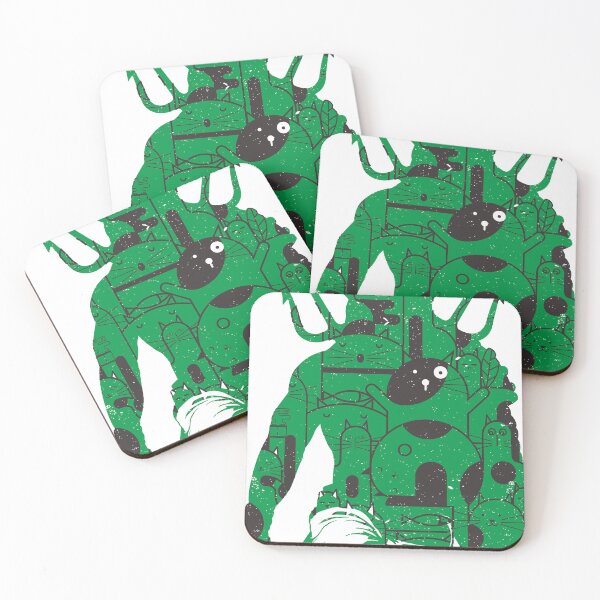 Item preview, Abstract Rhino with Hidden Cats – Minimal Urban Illustration designed and sold by Bianormal.