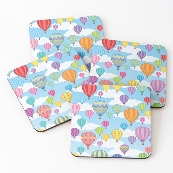 Item preview, Colorful Hot Air Balloons in Blue Sky Pattern designed and sold by DGtaLrtcom.