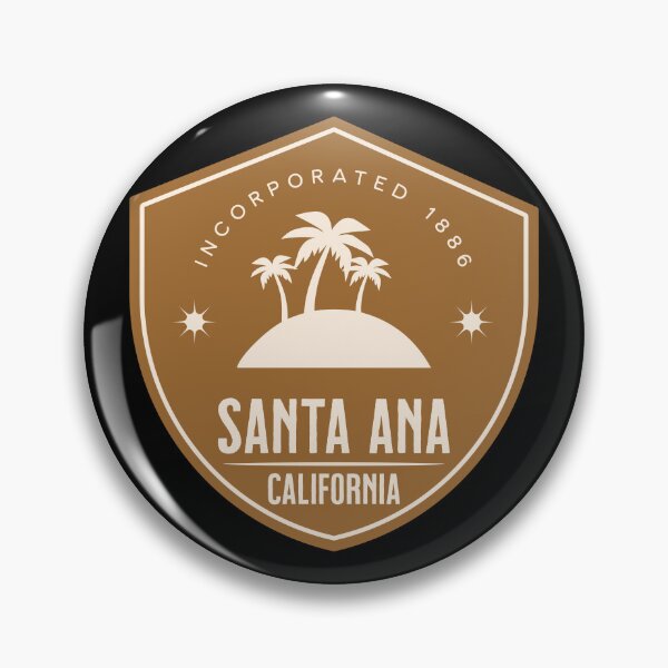 Item preview, Santa Ana California Vintage Palm Tree Badge designed and sold by American Travels.