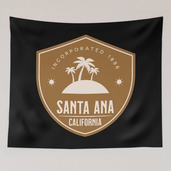 Item preview, Santa Ana California Vintage Palm Tree Badge designed and sold by American Travels.