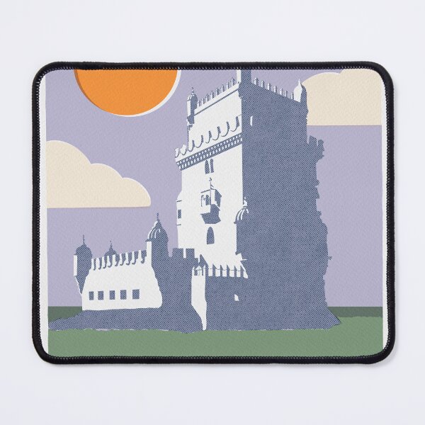 Item preview, Belem Lisbon Vintage Travel Poster designed and sold by Staci Wolfson Art & Design.