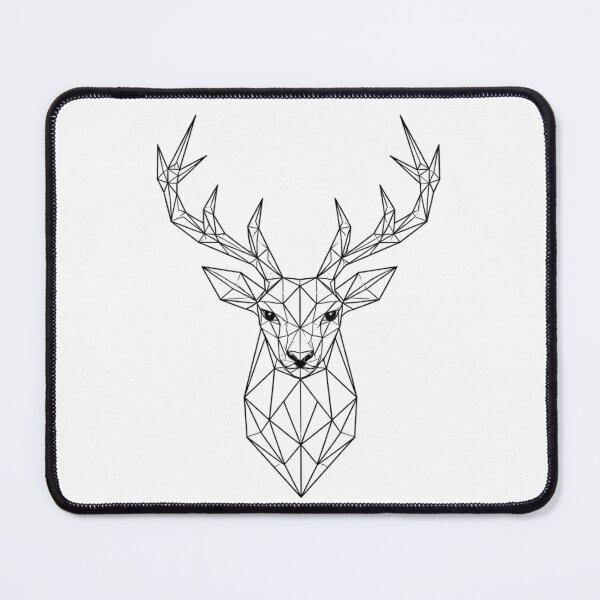 Item preview, Geometric Deer Head Line Art designed and sold by BloomVera.