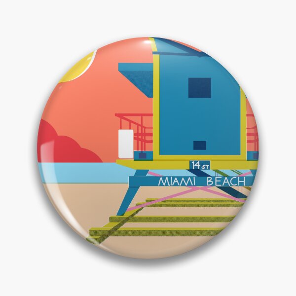Item preview, Miami Beach Azul designed and sold by Staci Wolfson Art & Design.