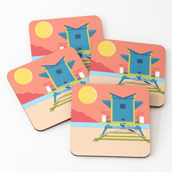 Item preview, Miami Beach Azul designed and sold by Staci Wolfson Art & Design.