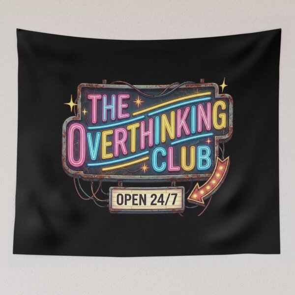 Item preview, Overthinking Is My Cardio 24/7 designed and sold by NewRedLady.