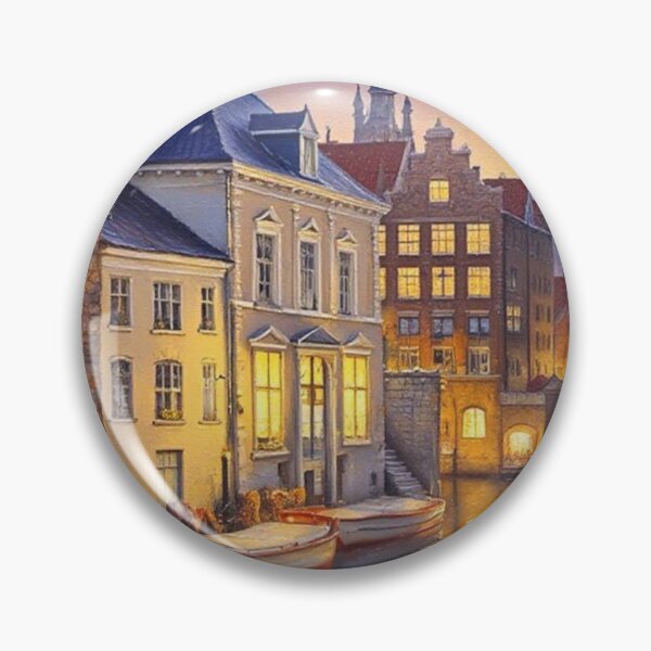 Item preview, Evening sun over a canal in Bruges designed and sold by sid1802.