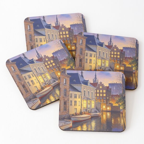 Item preview, Evening sun over a canal in Bruges designed and sold by sid1802.