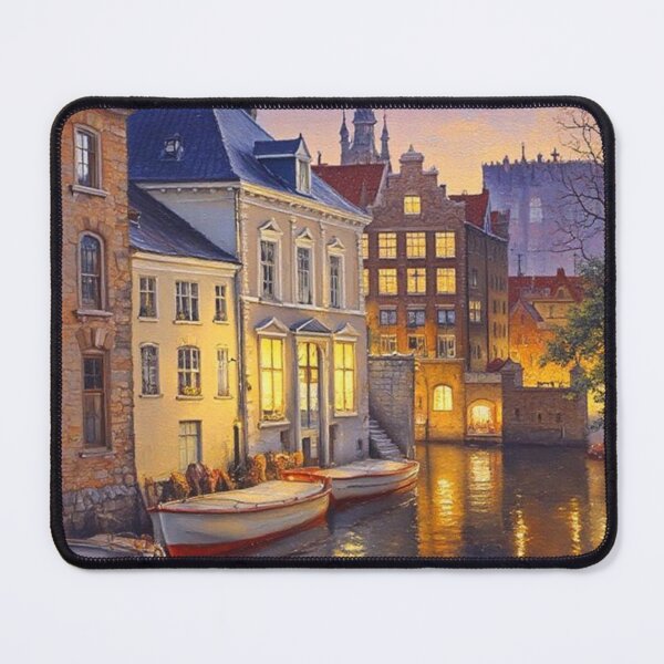 Item preview, Evening sun over a canal in Bruges designed and sold by sid1802.