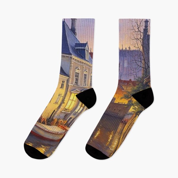 Item preview, Evening sun over a canal in Bruges designed and sold by sid1802.
