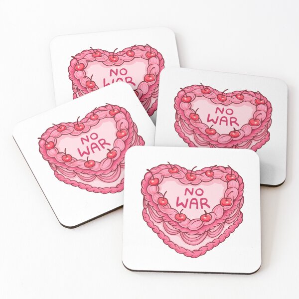 Item preview, No War Protest Pink Cake designed and sold by cherrytreeart.