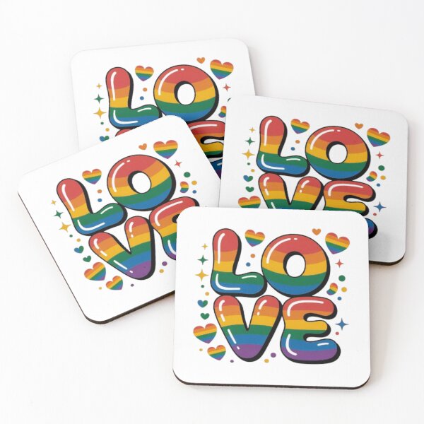 Item preview, Rainbow Love T-Shirt – LGBTQ Pride Bubble Letter Design for Pride Month Gifts & Allies designed and sold by GemBob Creations.