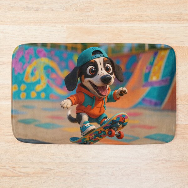 Item preview, Skater Piebald Dachshund designed and sold by Sillytoe.