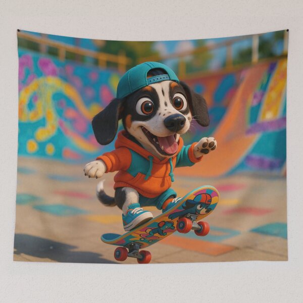 Item preview, Skater Piebald Dachshund designed and sold by Sillytoe.