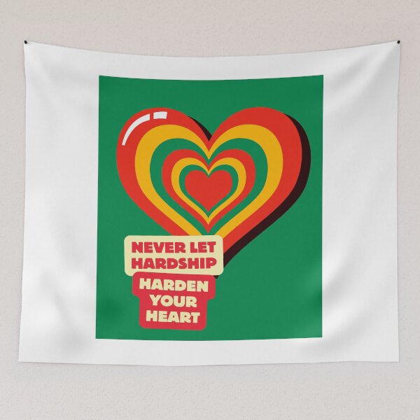 Item preview, Never let hardship, harden your heart motivational design  designed and sold by TheProverbsMom.