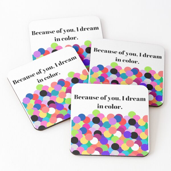 Item preview, "Because Of You, I Dream In Color" - Romantic Quote T-Shirt, Anniversary Gift for Him or Her designed and sold by BennDeLeon.