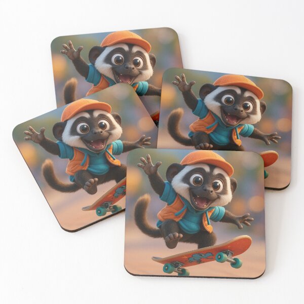 Item preview, Skater Pied Tamarin Monkey designed and sold by Sillytoe.