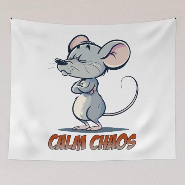 Item preview, Street Mouse Soft Chaos Collection – Calm Chaos Mouse Cartoon designed and sold by MiraLumeStudio.