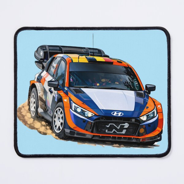 Artikelvorschau, WRC-Rallyeauto-Illustration | Moderne Rallye-Etappe entworfen und verkauft von TeeFuel.