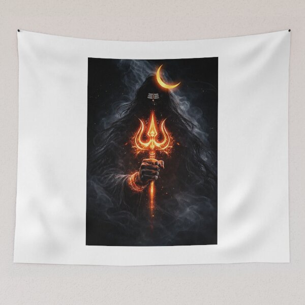 Item preview, Lord Shiva Fiery Trident designed and sold by ArtByKapil.