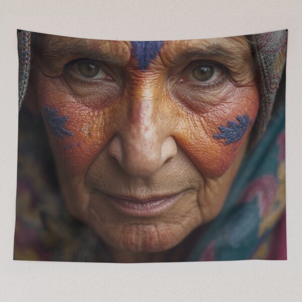 Item preview, Portrait of old woman face designed and sold by tipitoes.