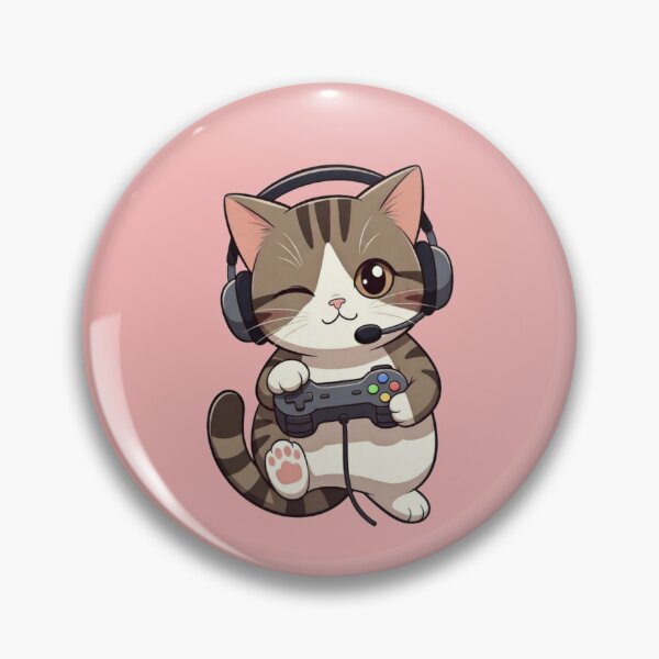 Item preview, Cat playing video games designed and sold by UrbanView.