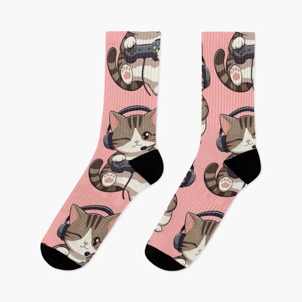 Item preview, Cat playing video games designed and sold by UrbanView.