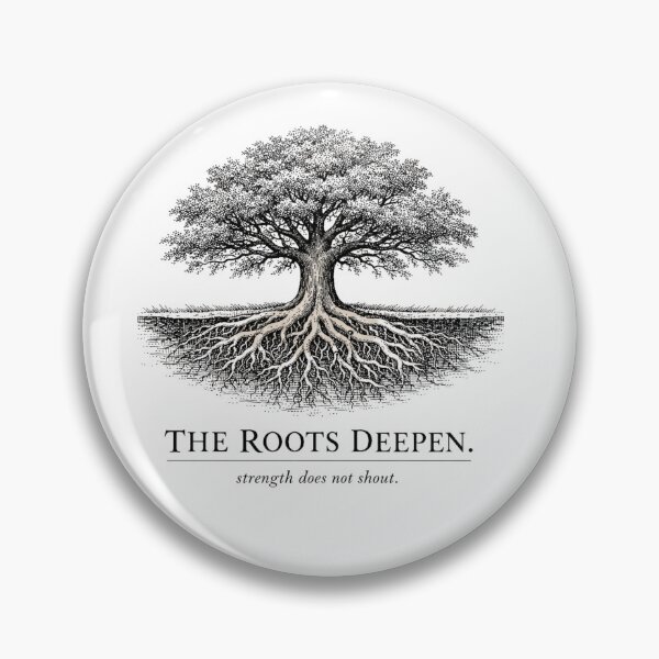 Item preview, Roots Deepen – Quiet Strength Tree Illustration | Minimal Nature Philosophy Design designed and sold by bazstees54.