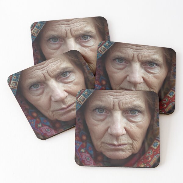 Item preview, Portrait of old woman face designed and sold by tipitoes.