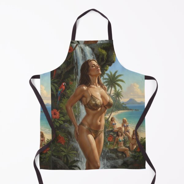 Item preview, young European woman cooling off on the beach designed and sold by Chubby Chase.