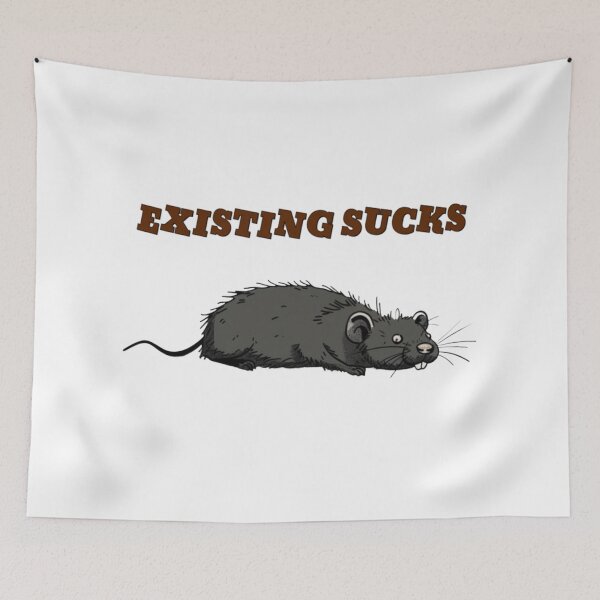Item preview, Street Mouse Soft Chaos Collection – Existing Sucks Mouse Cartoon designed and sold by MiraLumeStudio.