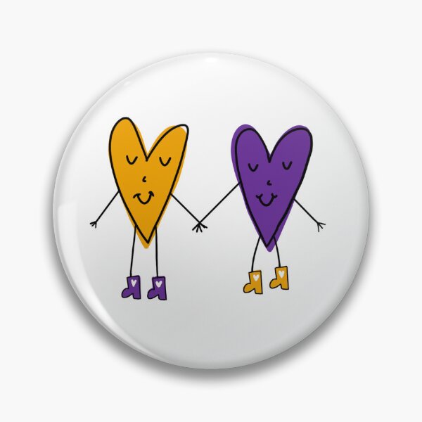 Item preview, Gold and Purple Hearts designed and sold by SunnySwims.