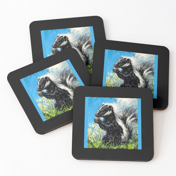 Item preview, Skunk Family – Artistic Wildlife Print designed and sold by Helios Be. Lavsh.