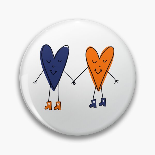 Item preview, Blue and Orange Hearts designed and sold by SunnySwims.